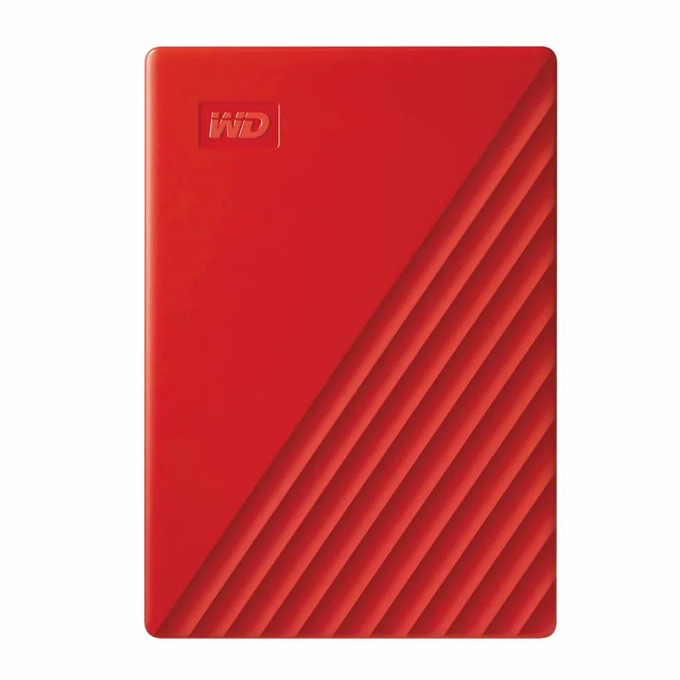 WD My Passport externe Festplatte 2 TB (mobiler Speicher, schlankes Design, herunterladbare Software, automatische Backups, Passwortschutz) Rot - auch kompatibel mit PC, Xbox und PS4