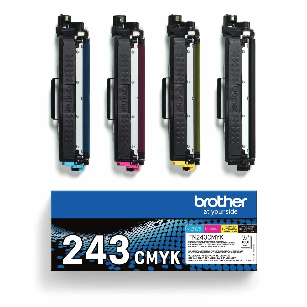Brother TN-243CMYK Original Tonerkartusche Cyan Magenta Gelb Schwarz 1000 Seiten 1er Pack