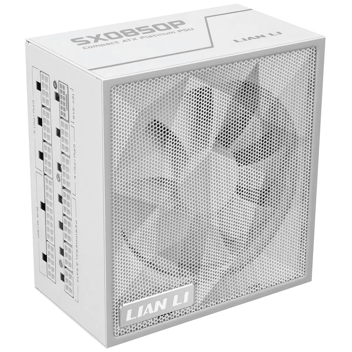 Lian Li SX0850P Netzteil – 850 W Weiß | 80 Plus Platinum Effizienz, Vollmodulare abnehmbare Kabel, ATX 3.1 & PCIe 5.1, Modernes & Leises Gaming-PC PSU