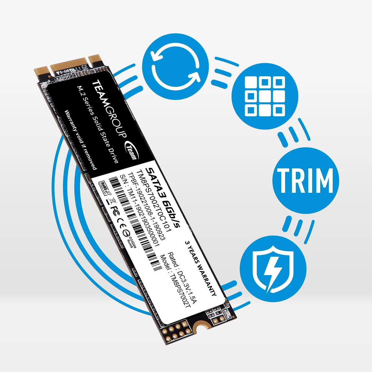 TEAMGROUP SSD M.2 1TB Team MS30 Typ 2280 TM8PS7001T0C101
