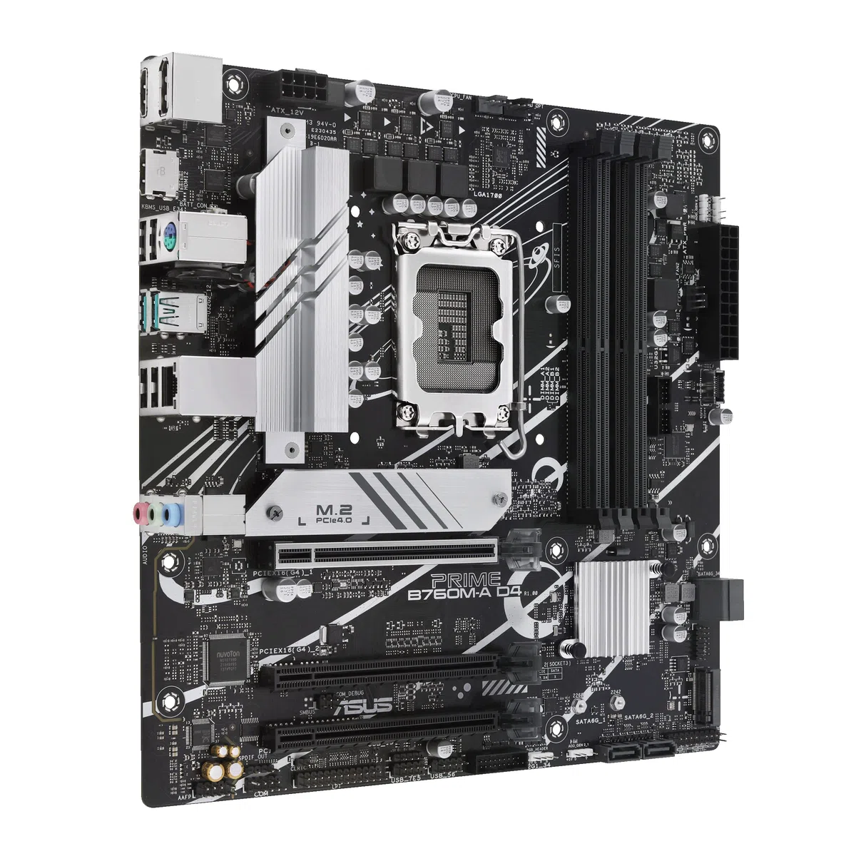 ASUS Prime B760M-A D4-CSM Business Mainboard Sockel Intel LGA 1700 (Intel B760, mATX, DDR4 Speicher, 2X PCIe 4.0 M.2, Aura Sync)