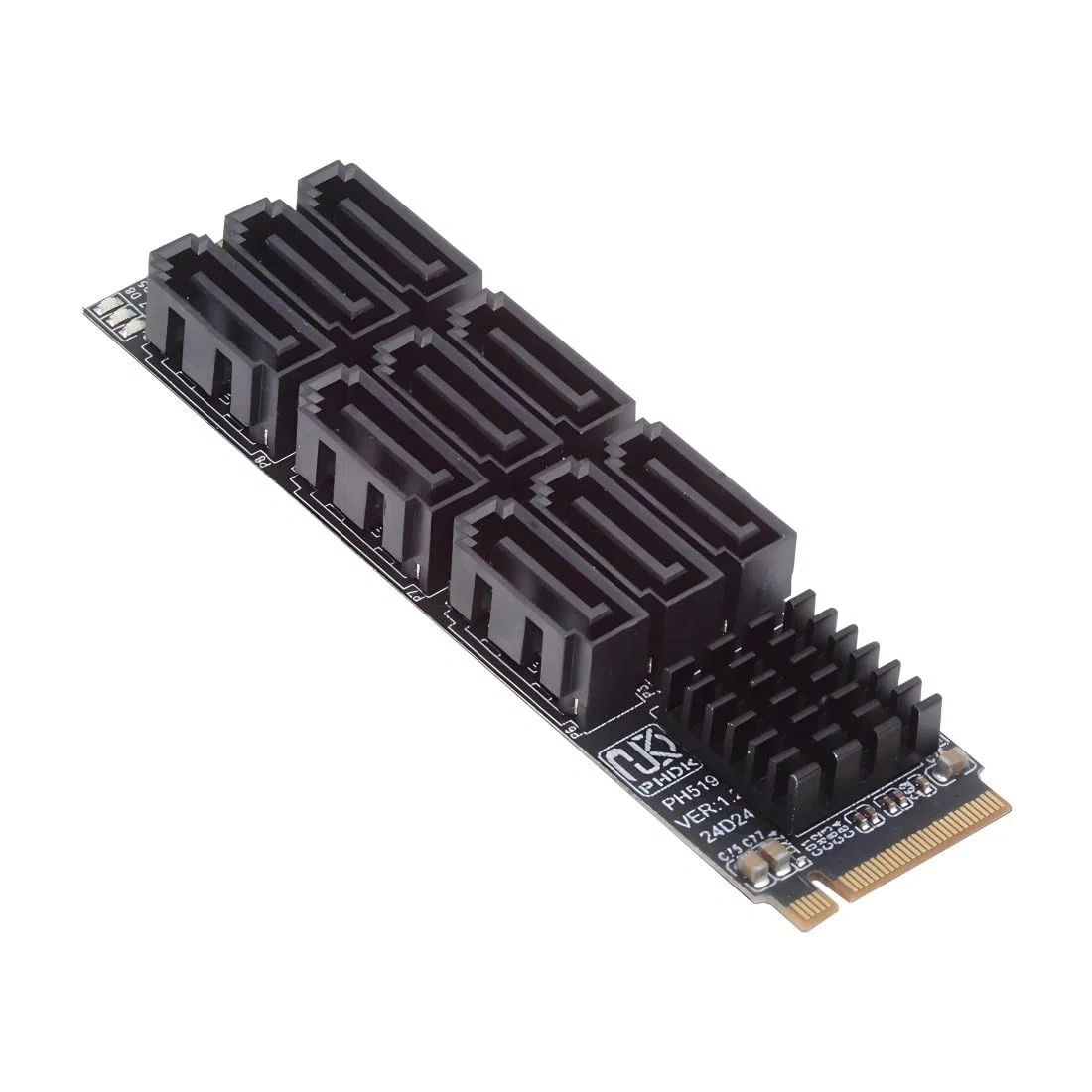Chenyang 9 Port M.2 auf SATA 3.0 Adapter PCIe 3.0 SATA III Erweiterungskarte 6Gbit/s