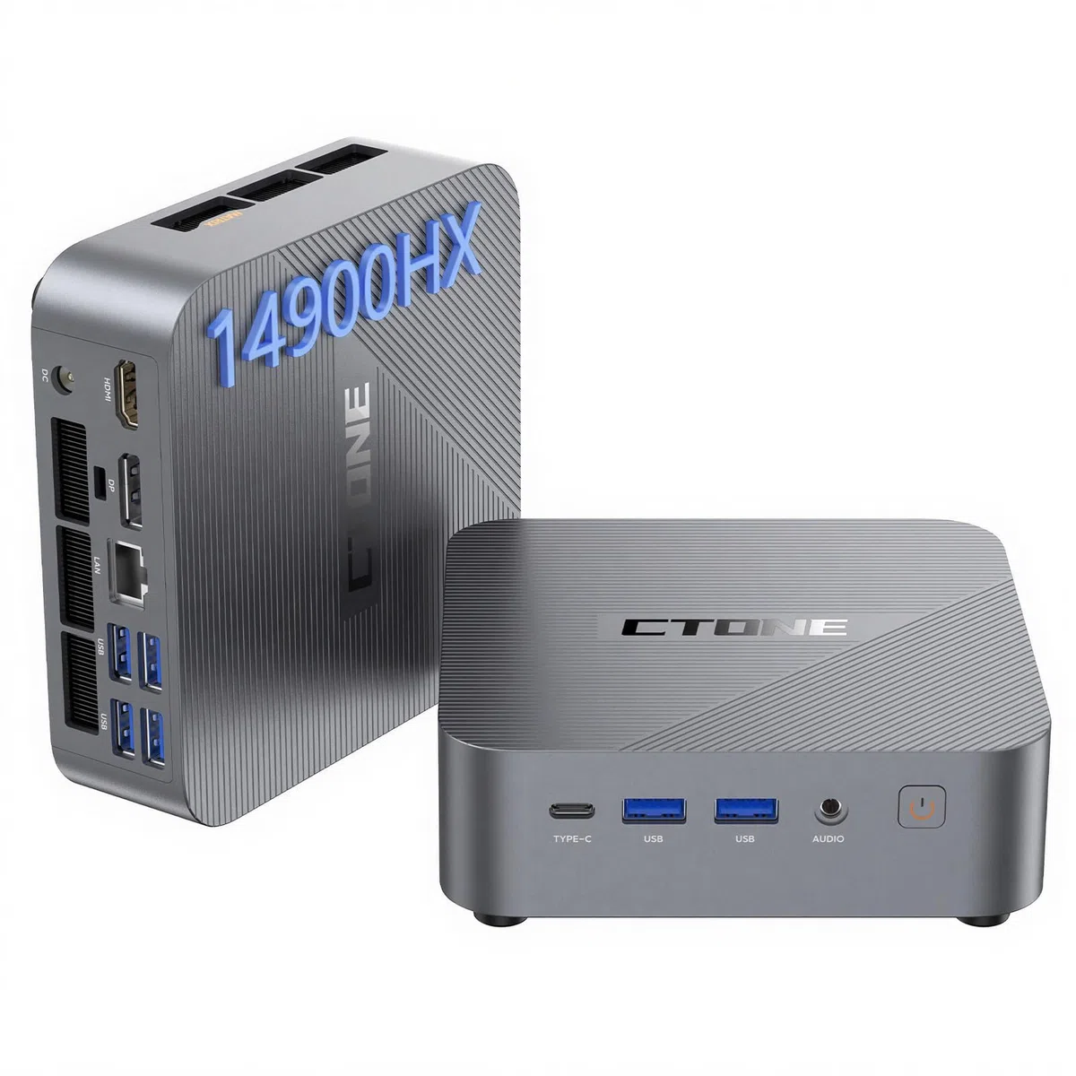 CTONE M2 Mini PC Iηtel Core i9-14900HX (bis 5,8 GHz), 32GB DDR4 1TB NVMe SSD, WiFi 6E, Bluetooth 5.3, Triple 4K Display, Wiηdows 11 Pro Kompakter Desktop Computer für Business/Office