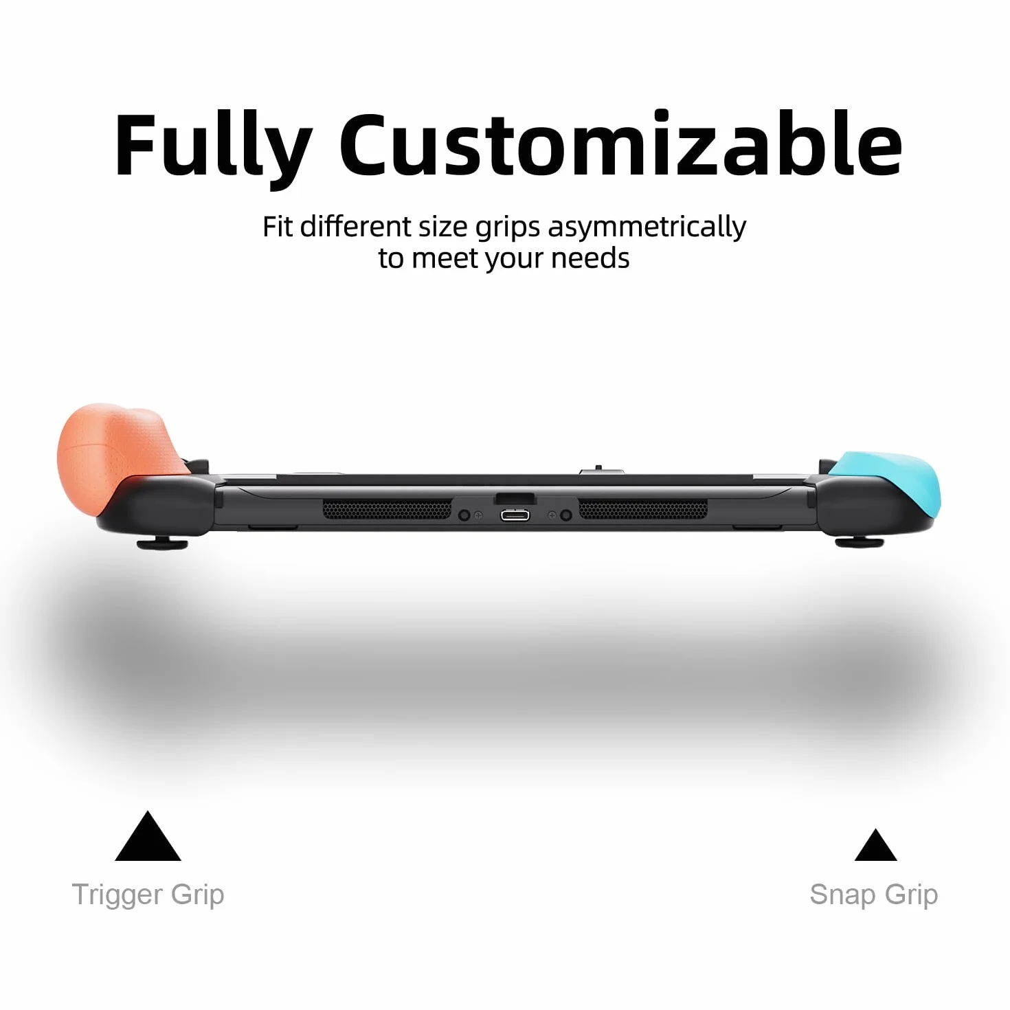Savage Raven by Skull & Co. NeoGrip Bundle for Nintendo Switch 2: An Ergonomic Grip Hard Shell Handheld Case with Replaceable Grips [to fit All Hands Sizes] [with Carrying Case]- Black