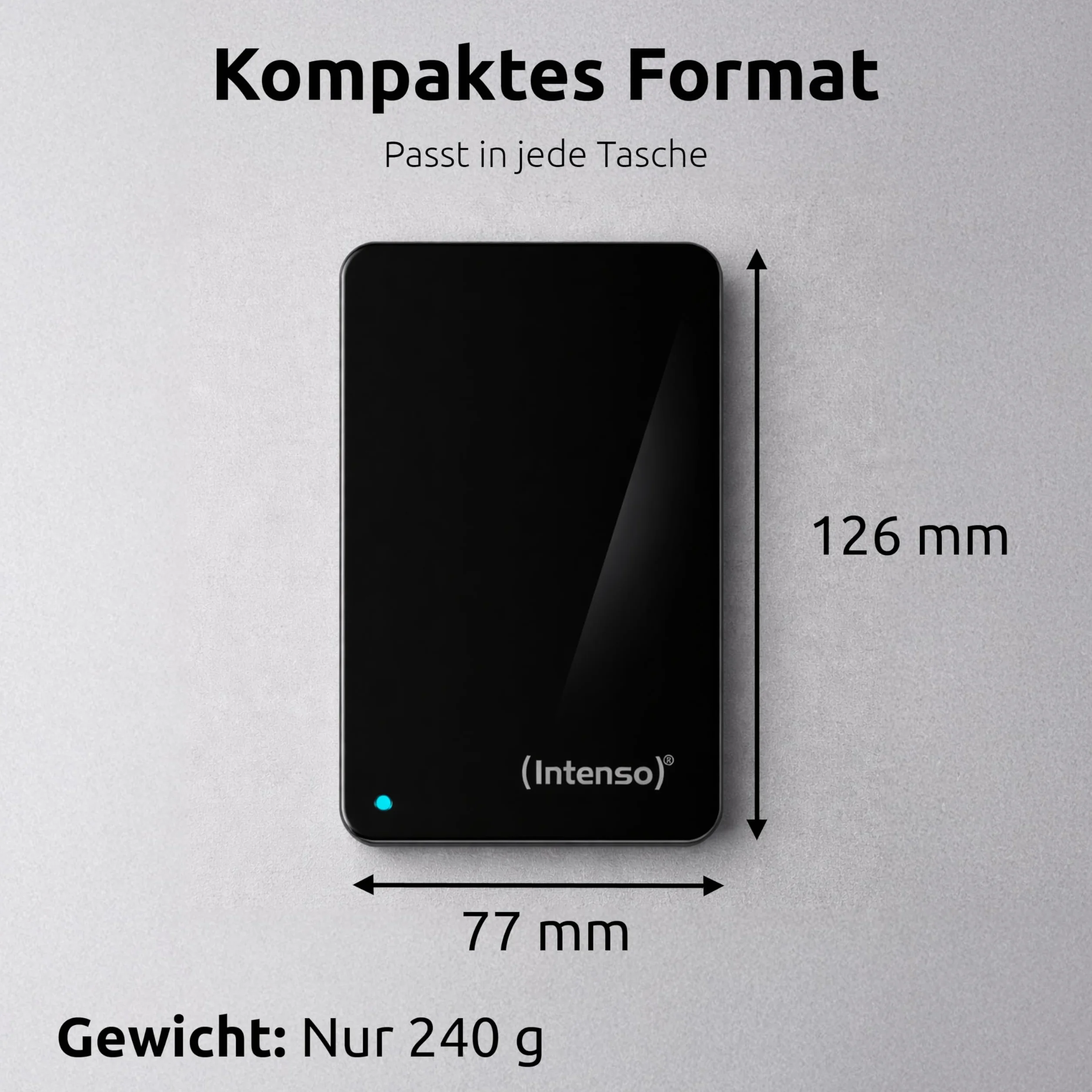 Intenso 4 TB externe Festplatte 2,5 Zoll USB 3.2 Gen 1x1 HDD schwarz