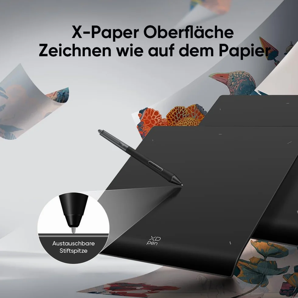 XPPen Grafiktablett, Deco Pro LW Gen 2 Bluetooth 5.0 Grafiktablett, 16K (16384) Druckstufe Stift mit Shortcut-Tastatur, Kompatibel mit Windows Chrome OS macOS Linux