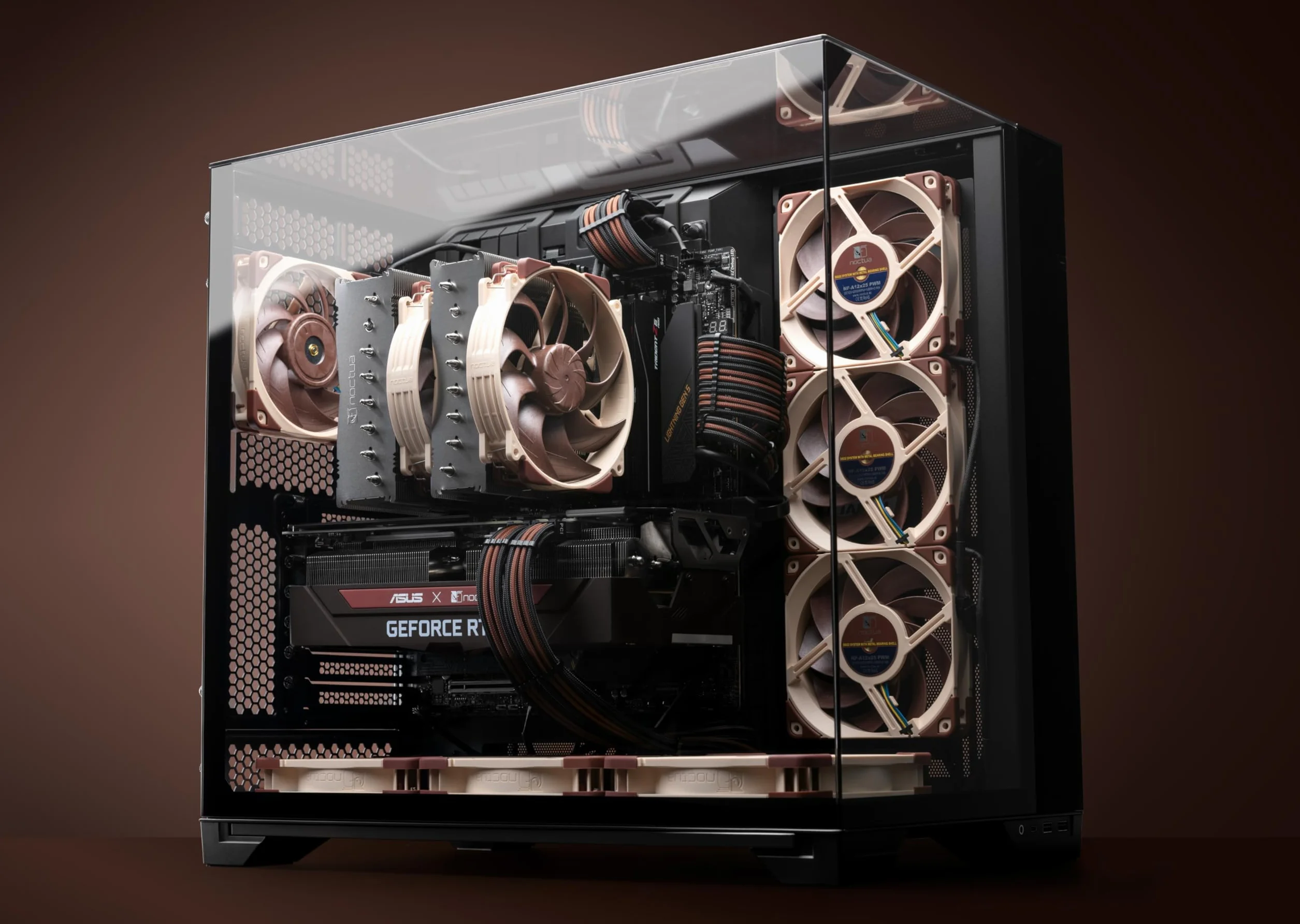 Noctua NH-D15 G2 LBC Dual Tower CPU-Kühler, Spezialversion Mit Niedriger Kontaktflächenkonvexität für AMD AM5/AM4 (Braun)