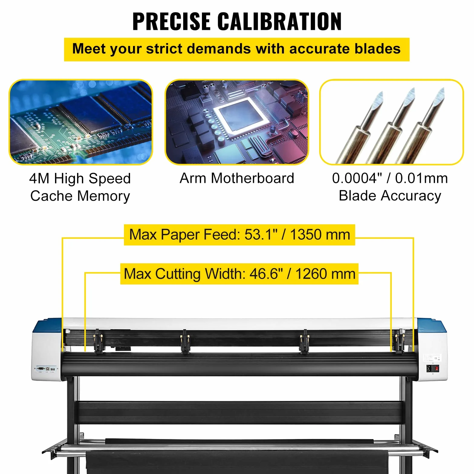 VEVOR Schneidegerät 135 cml Vinyl Cutter Halbautomatische DIY Vinyl Drucker Schneidemaschine Manuelle Positionierung Zeichen schneiden mit Bodenständer Signmaster Software