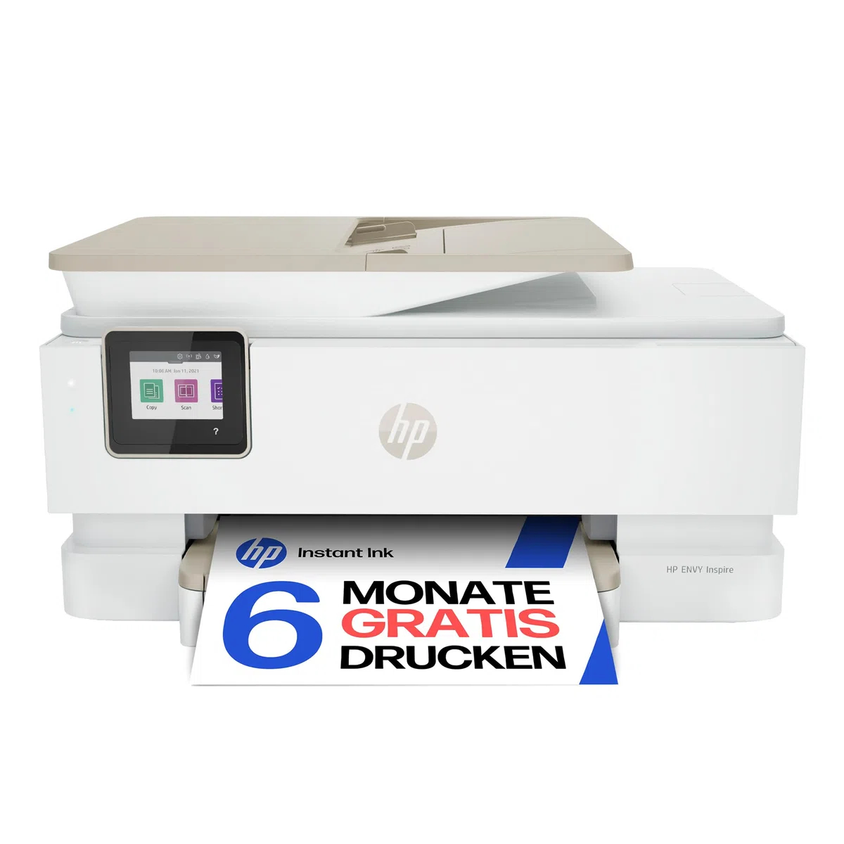 HP Envy Inspire 7920e Multifunktionsdrucker, Tintenstrahldrucker, 6 Monate gratis drucken Instant Ink inklusive, Drucken, Scannen, Kopieren, Fotodruck, ADF, DIN A4, WLAN, Airprint