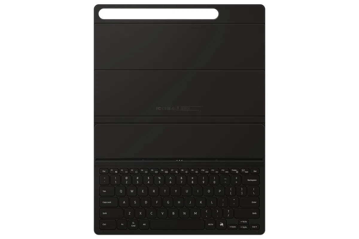 Samsung Book Cover Keyboard Slim EF-DX820 für das Galaxy Tab S10+| Tab S9+| Tab S9 FE+ mit QWERTZ-Tastatur und AI-Taste, Einteilige Tablet-Hülle, schlankes Design, S Pen Fach, Schwarz