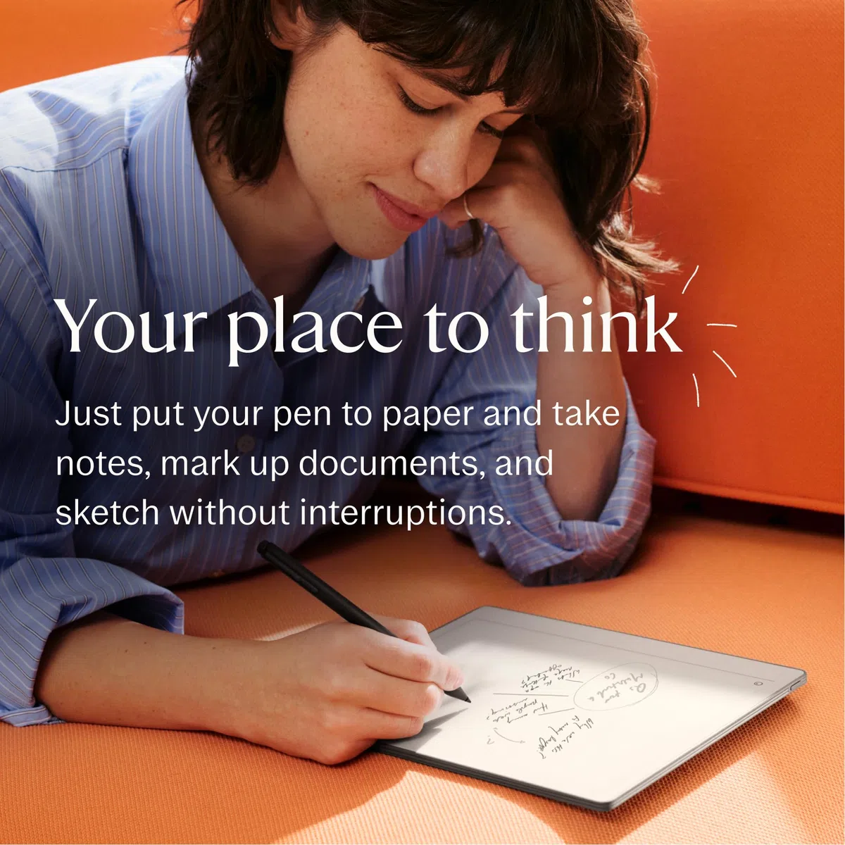 reMarkable Paper Pure Bundle – Paper Tablet mit 10,3-Zoll-Schwarz-Weiß-Display – Digitales Notizbuch inklusive Sleeve Folio Schutzhülle (Ozeanblau) und Marker Plus mit integriertem Radierer