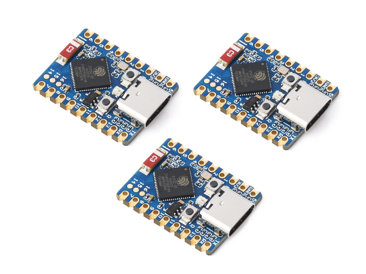 Waveshare ESP32-S3 Mini Development Board, Dual-Core 240MHz, 2.4GHz Wi-Fi & Bluetooth 5, 3PCS