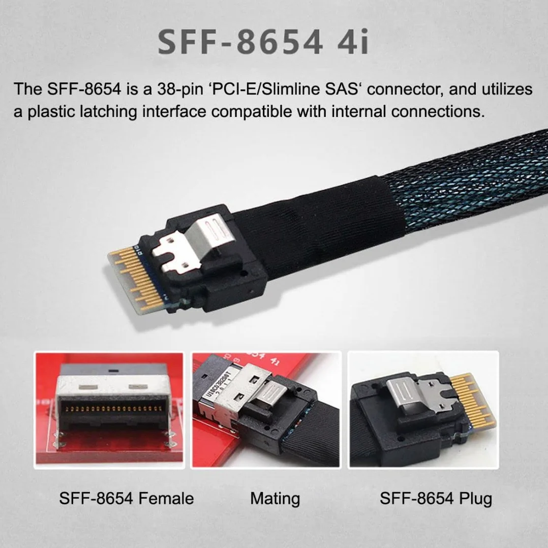 chenyang Mini SAS SFF-8654 38Pin Host auf SFF-8643 Target Data Server Disk Raid Kabel 50 cm