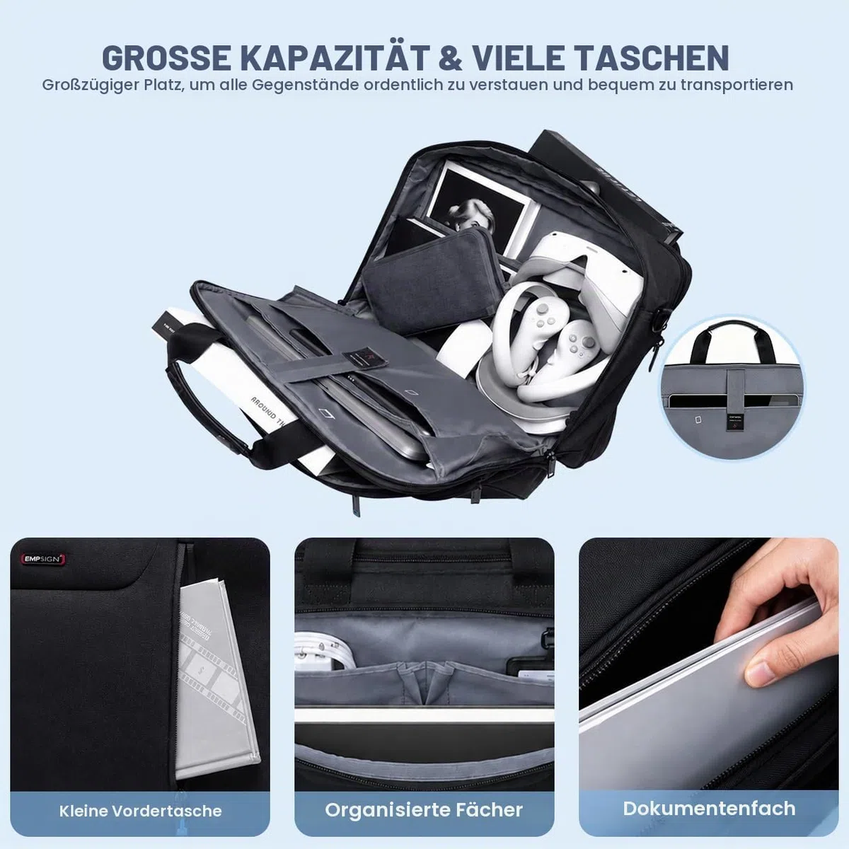 EMPSIGN Laptoptasche Laptop Aktentasche