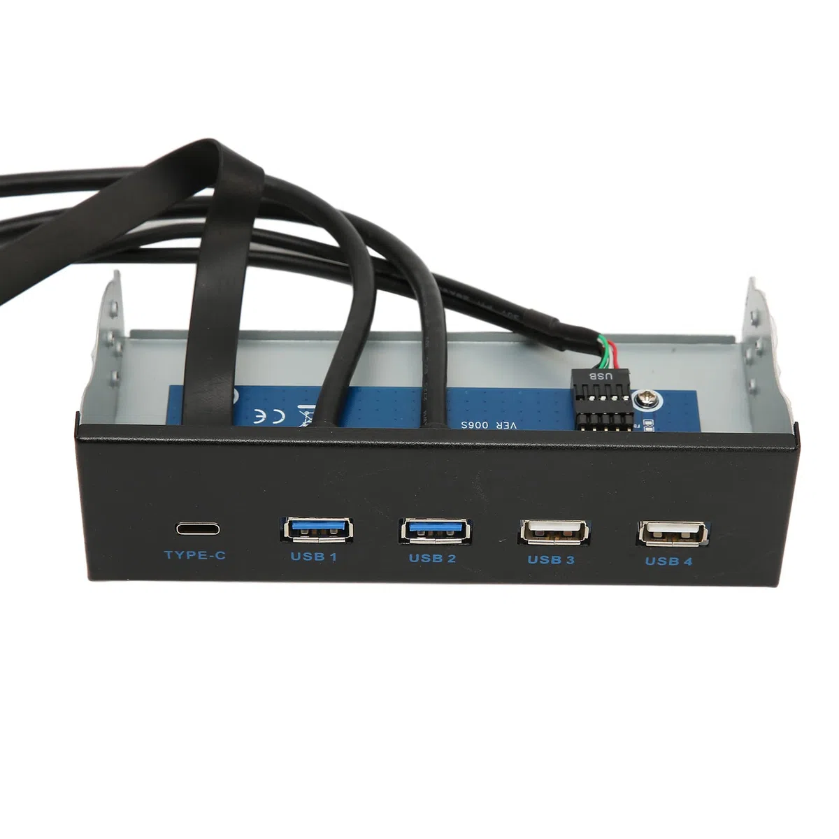 Dual USB3.0 -Ports und Medien Dashboard - 5,25 Zoll Media Dashboard 2XUSB3.0 2XUSB2.0 1XTYPE C 10 GBPS Hochgeschwindigkeits Medien Front Panel für PC Desktop Chassis mit Kartenleser