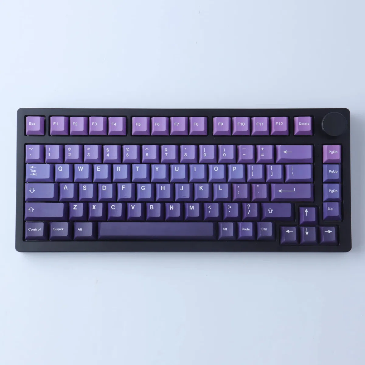 PBT Keycap 126 Keys Purple Gradien Dye-Sublimation Cherry Profie Custom Keycaps Set for Cherry MX Switch Mechanical Keyboards