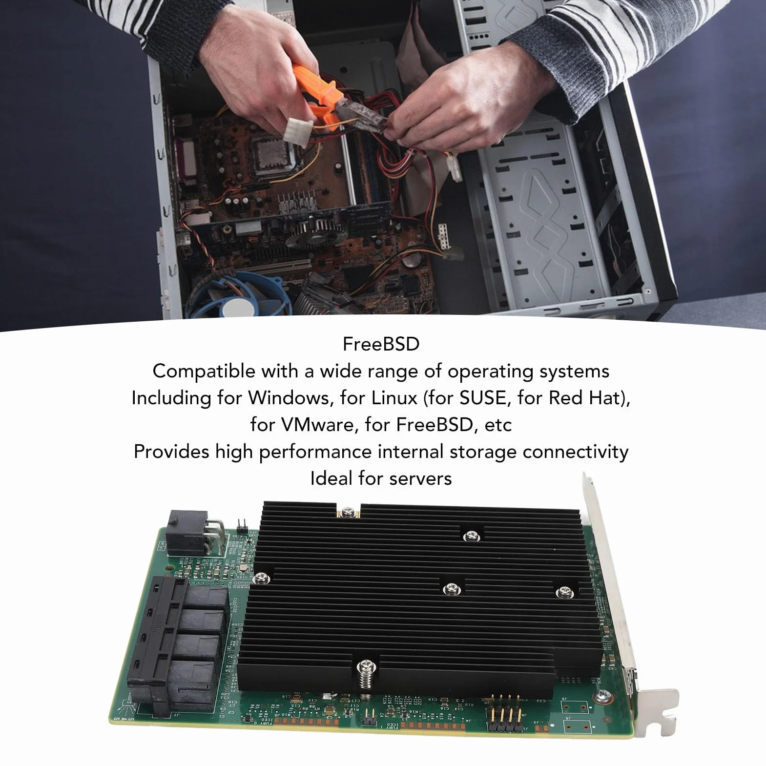 LSI SAS 9300-16I 16-Port-Controller-HBA-Karte mit PCIe-Steckplatz, 12 Gbit/s SAS, für, für Linux, für SUSE, für Red Hat, für VMware, für Freebsd
