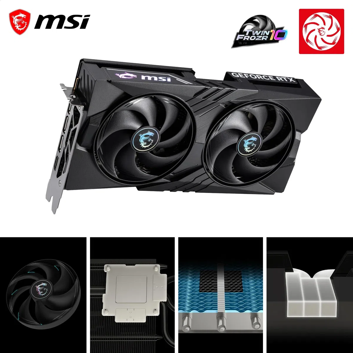 MSI GeForce RTX 5060 8G Gaming OC - 8GB GDDR7 (28Gbps/128-bit), PCIe 5, Boost: 2625 Hz, HDMI 2.1b, DisplayPort 2.1b