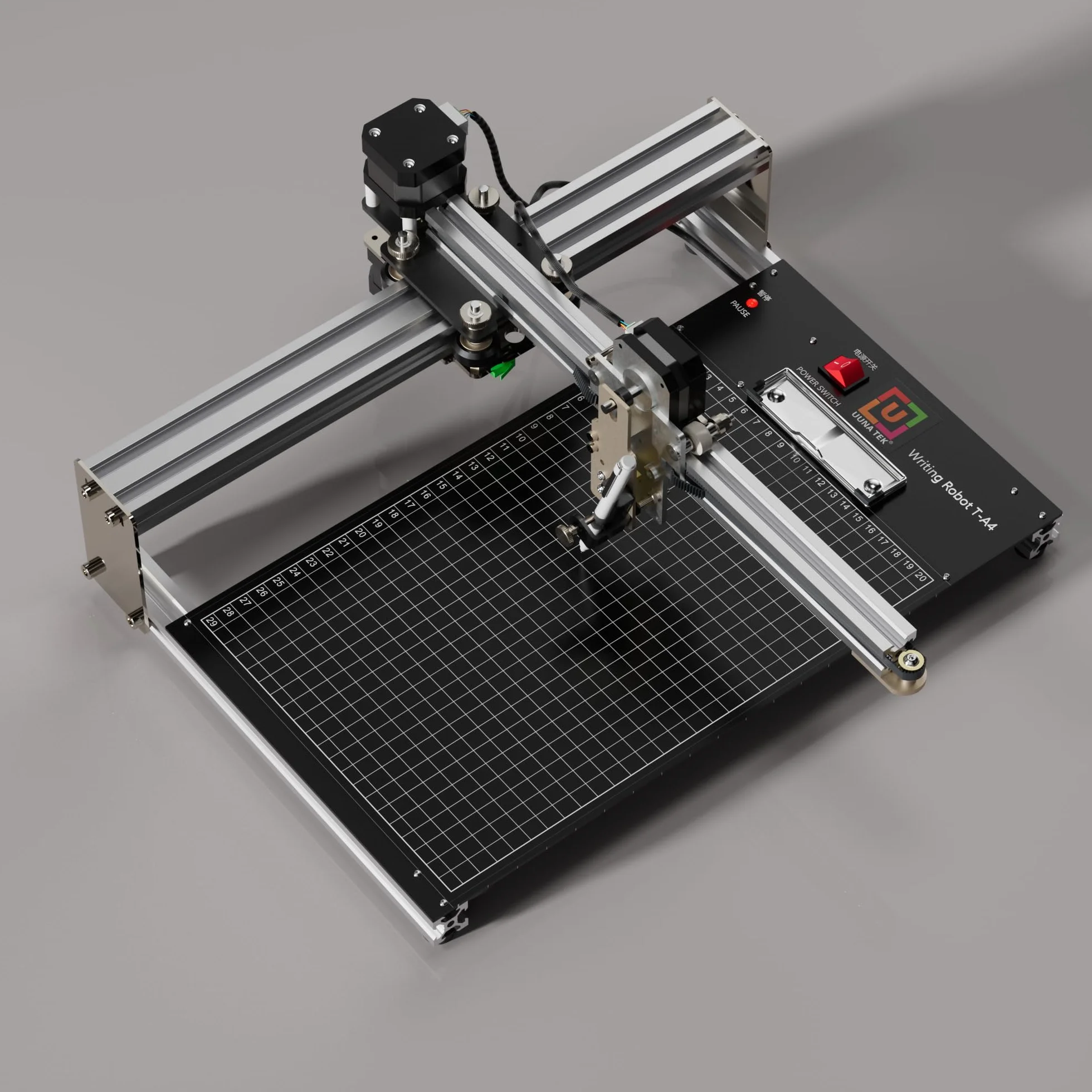 UUNATEK Original iDraw 2.0 T-Structure Plotter XY Plotter Zeichenmaschine Handschriftbrobot mit Kellerplatte, Arbeitsbereich A4, 3 x 42 Schrittmotoren, Schreibgeschwindigkeit