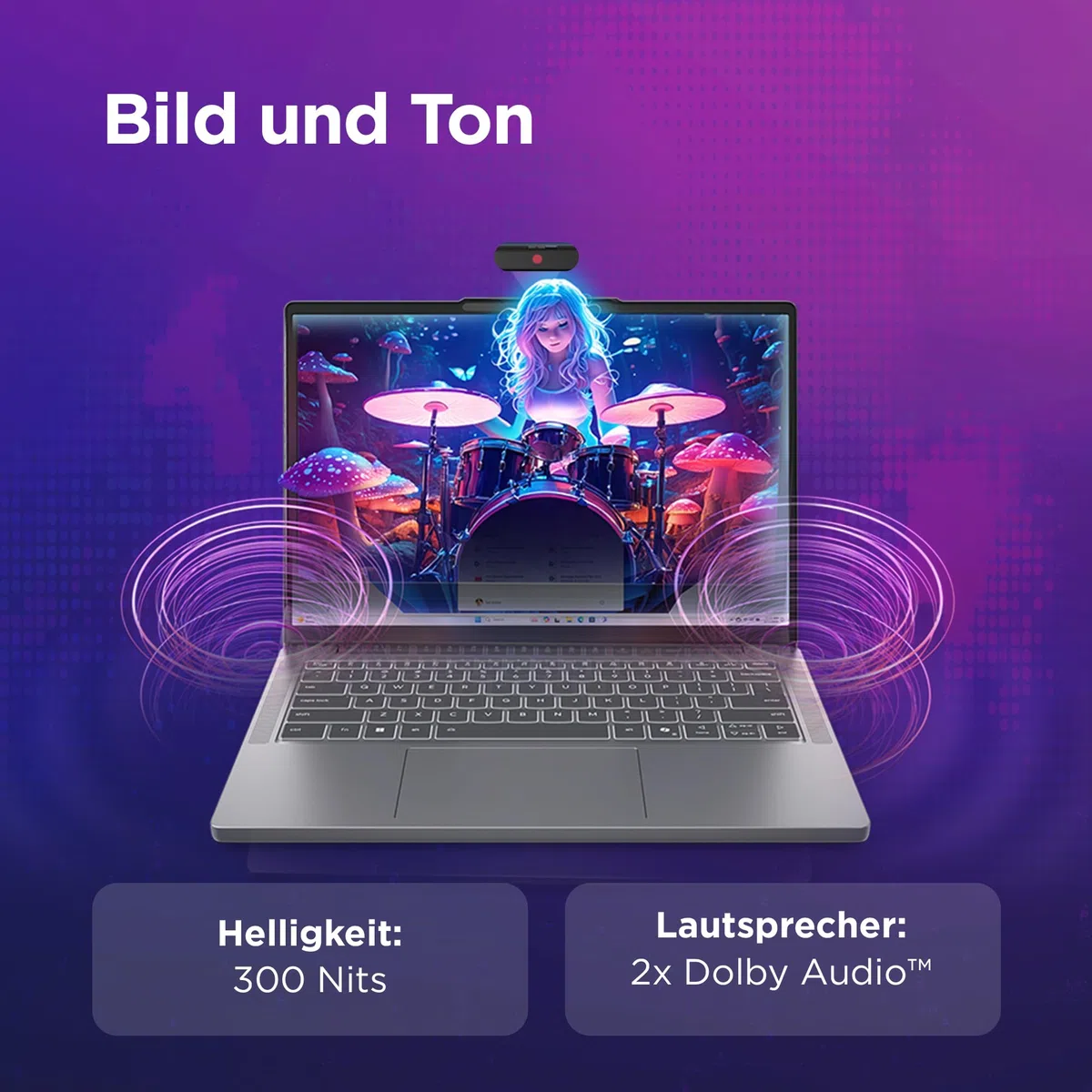 Lenovo IdeaPad Slim 3i Laptop 14" WUXGA Intel Core i5 13420H 16GB RAM 512GB SSD Win11 Luna Grau