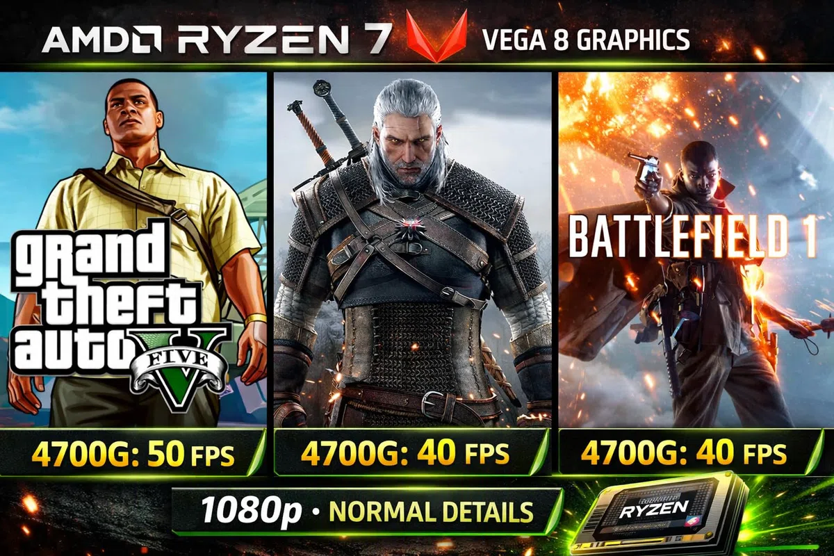 shinobee Entry Gaming PC AMD Ryzen 7 4700G, 16 Threads, 4.4 GHz - AMD RX Vega 7 4K HDMI DX12-512 GB SSD - 16 GB DDR4 - Windows 11 - WLAN - Desktop Computer für Gamer - #7166