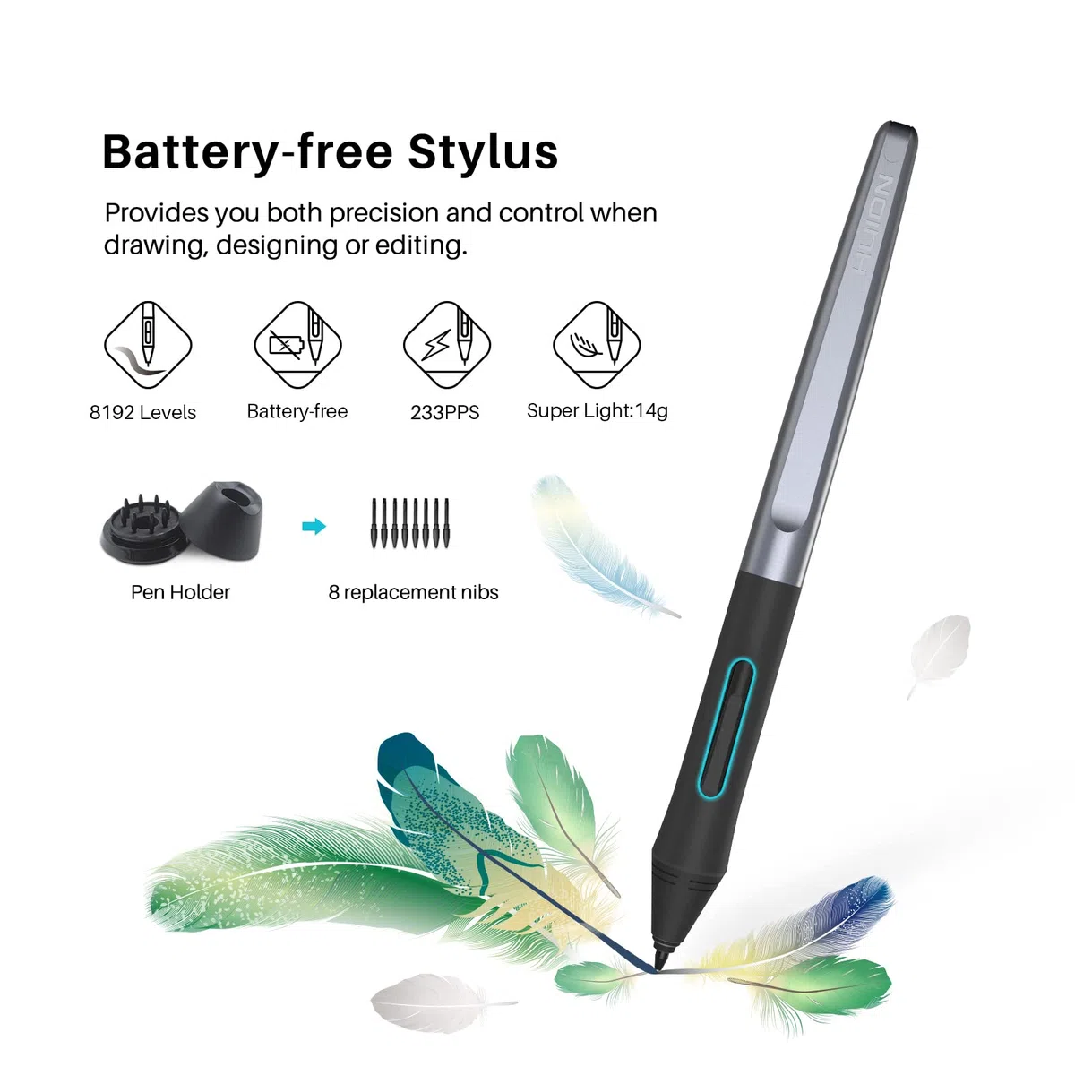 HUION Inspiroy H1060P Zeichentablett mit 8192 Druckempfindlichem, Batterielosem Stift und 12 Benutzerdefinierten Hot Keys, 10 x 6,25 Zoll Grafiktablett zum Zeichnen, Schreiben, Entwerfen, Unterrichten
