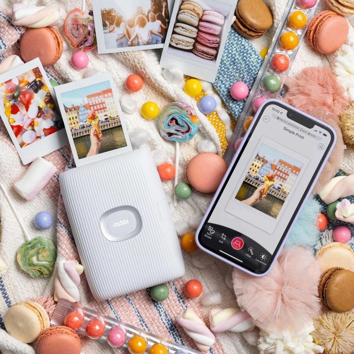 INSTAX Mini LINK2 Smartphone Printer, Clay White, Kompakt