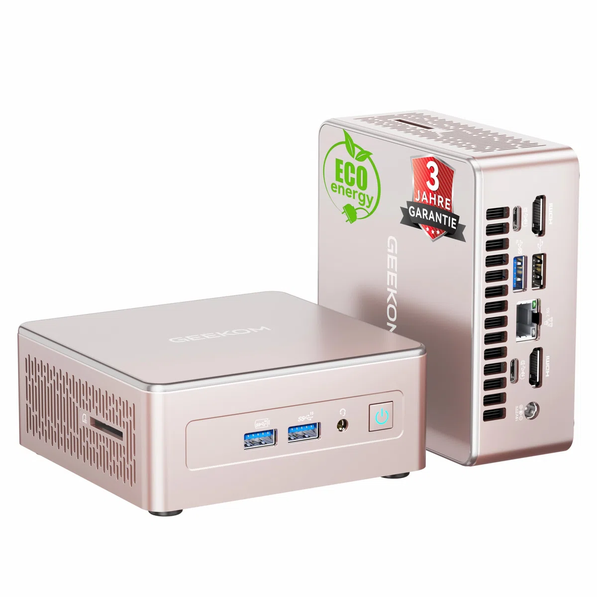 GEEKOM Mini PC A5 mit AMD Ryzen 5 7430U, 16GB DDR4 (Aufrüstbar,Kein LPDDR) 512GB SSD | 3 Jahren Garantie | 2.5G LAN | Windows 11 Pro | PC mit Dual HDMI 8K | Mini Computer für Home/Office/Gaming