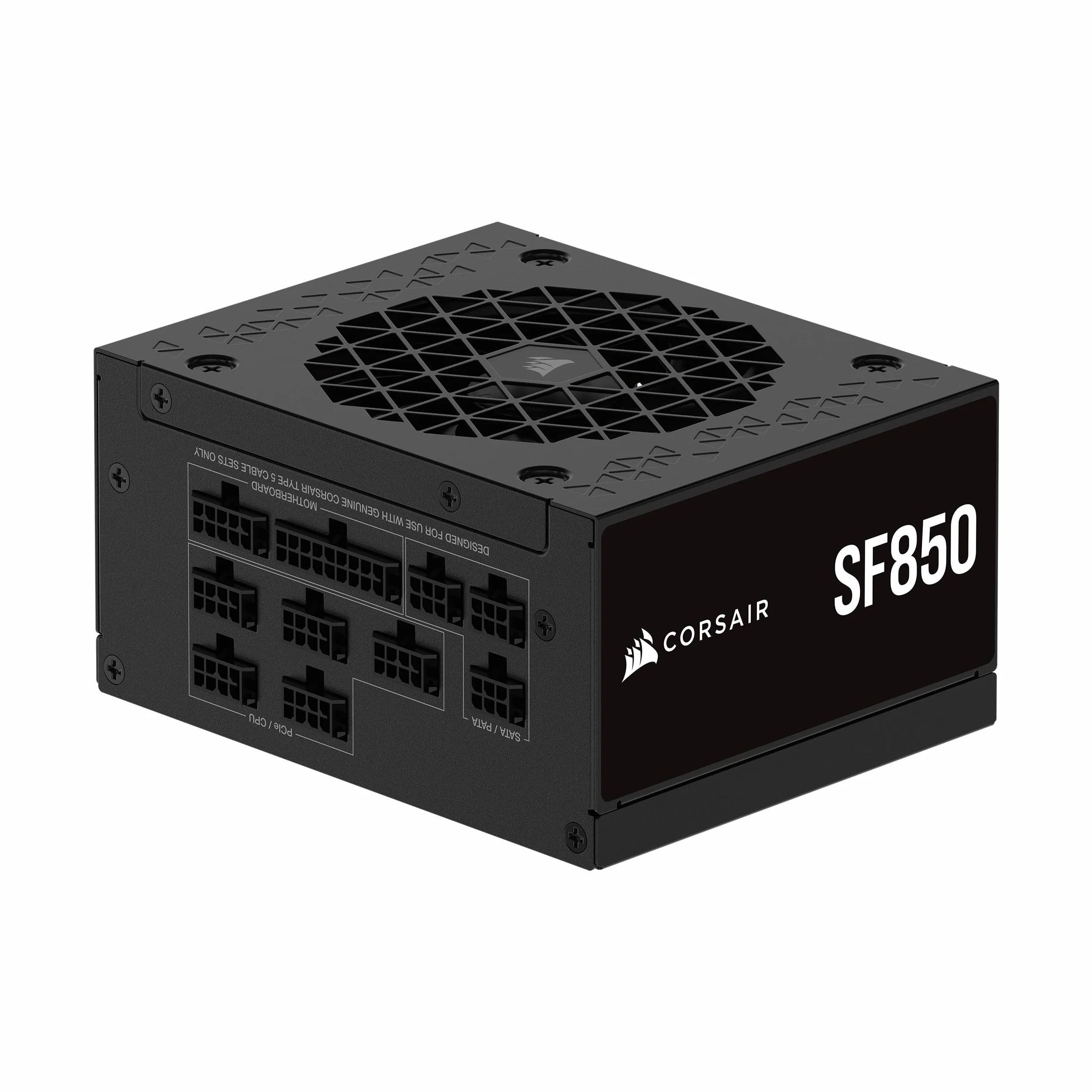 CORSAIR SF850 (2024) Vollständig Modulares Geräuscharmes 80 PLUS Platinum ATX-Netzteil – ATX 3.1-Kompatibel – PCIe 5.1-Fähig – SFX-to-ATX-Halterung im Lieferumfang Enthalten – Schwarz