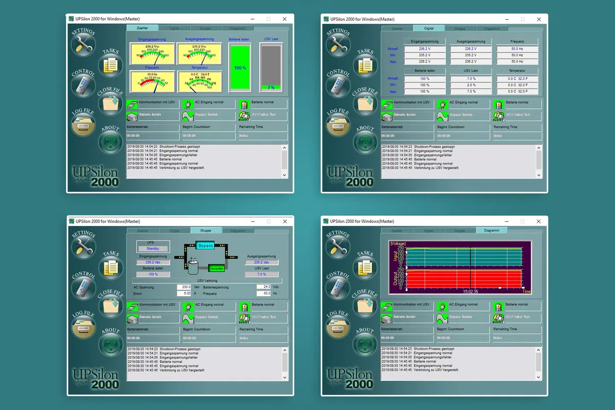 DIGITUS Line-Interactive VI USV - 600VA / 360W - AVR - 2 Schutzkontakt-Steckdosen - Shutdown-Software USB/RS232/RJ11