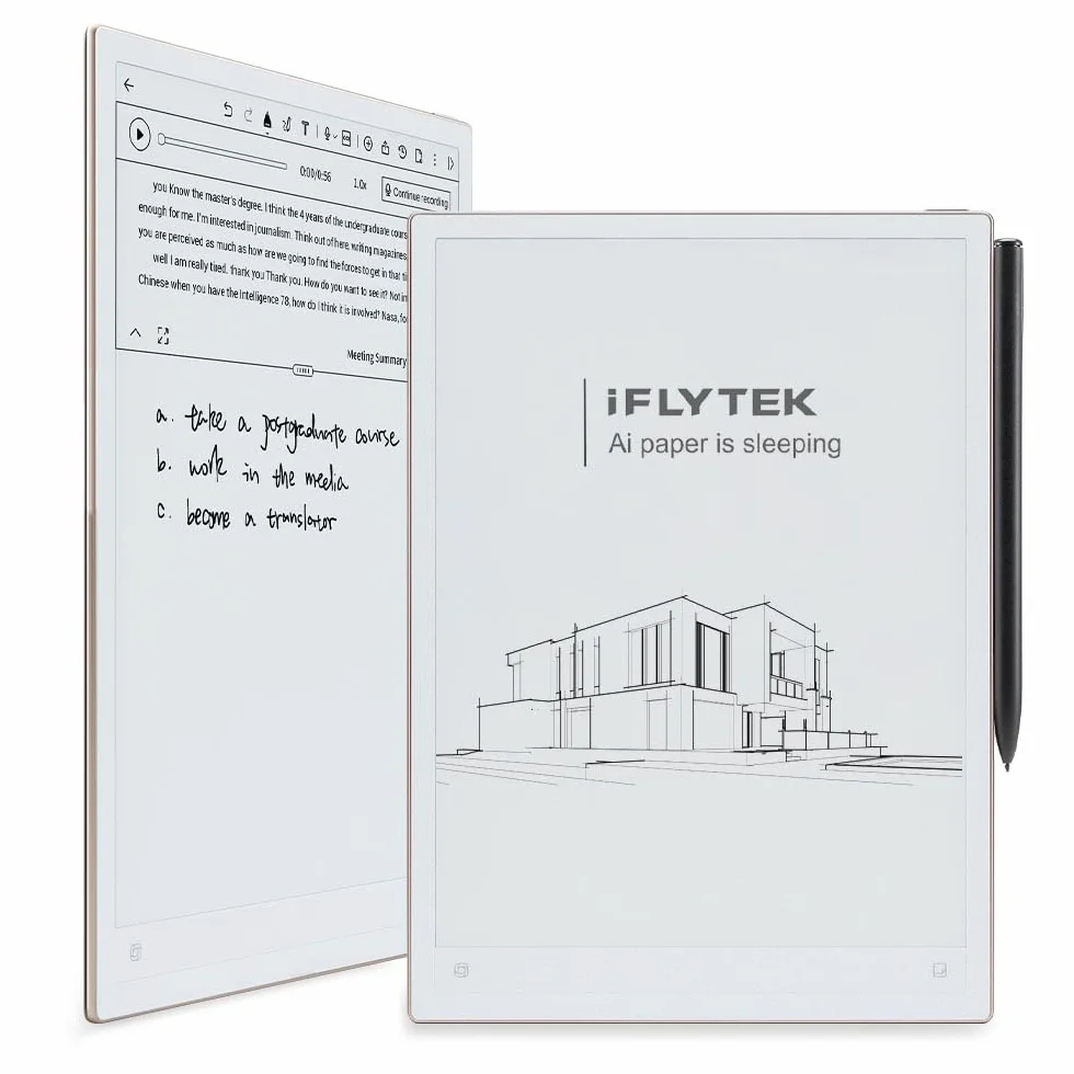 iFLYTEK AINOTE 2 10.65" Paper-Tablet KI-Notiztablett digitales Notizbuch Sprache-zu-Text 16-Sprachen-Transkription Handschrift-zu-Text