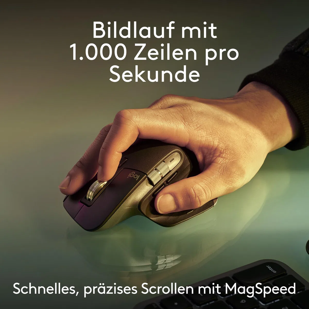 Logitech MX Keys S Combo for Mac, kabellose Tastatur/Maus mit Handballenauflage, beleuchtete Tastatur, schnellscrollende Maus, Bluetooth USB C für Pro/MacBook Air/iMac/iPad, QWERTZ DE - Grau