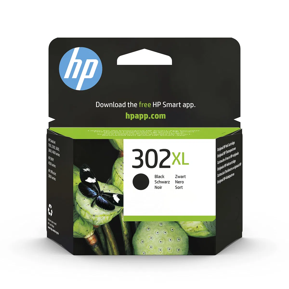 HP 302XL F6U68AE Original Druckerpatrone Schwarz hohe Reichweite für HP DeskJet 1110