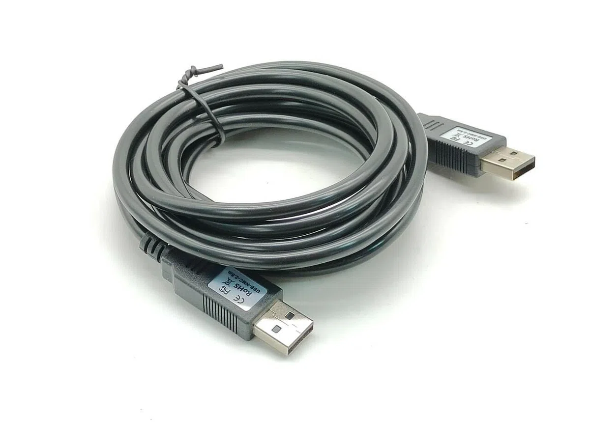 FT232RL USB-auf-USB-Nullmodem-Kabel, 2,5 m, serieller Adapter mit Full-Speed-3M-Baud-Unterstützung für Geräteprogrammierung und Debugging