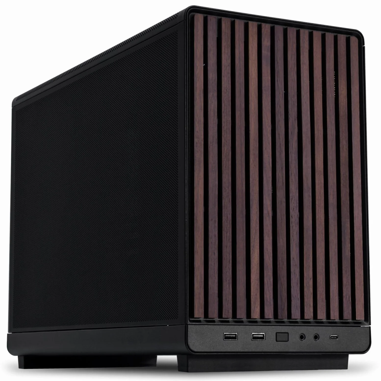Lian Li DAN Cases A3-mATX PC-Gehäuse, anpassbares Layout, 415 mm GPU-Klarheit, unterstützt bis zu 360 mm Radiatoren, Stahl, Kunststoff, Schwarz