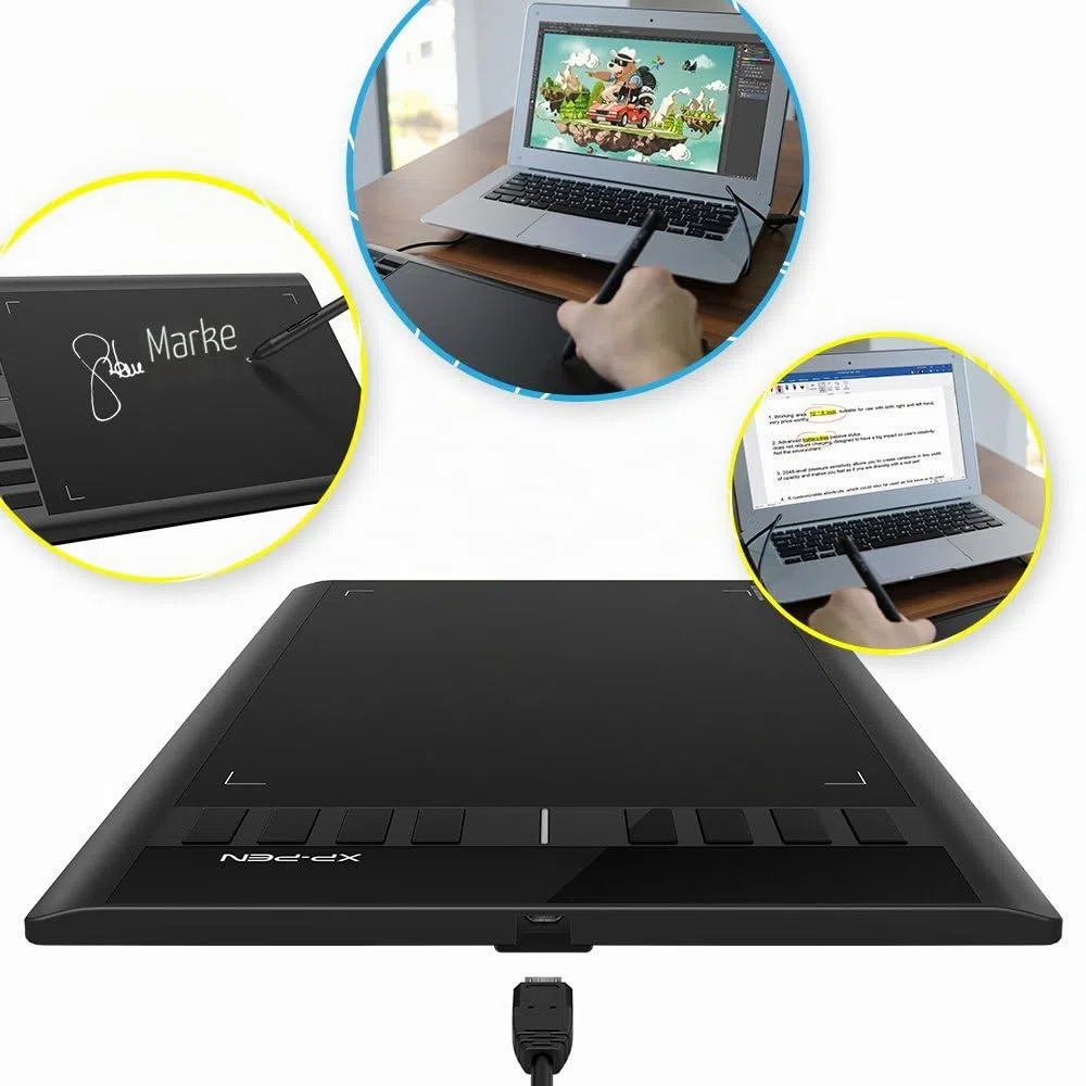 XP-PEN Star 03 V2 Grafiktablett, 10''x6 Zeichentablett, 8192 Druckstufen, 266RPS OSU Tablet, Zeichenpad für PC(Win/Mac/Chrome OS)
