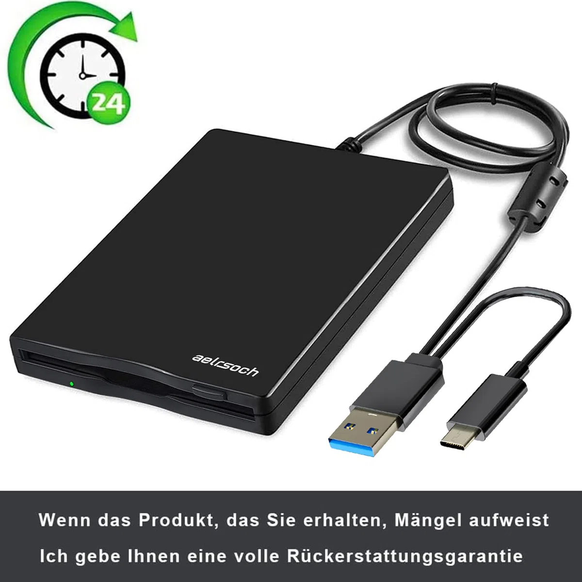 Diskettenlaufwerk, externes Diskettenlaufwerk, USB-Diskettenlaufwerk, Diskettenlaufwerk USB, 3.5 externes Diskettenlaufwerk, 1.44 MB/2 HD-Diskettenlaufwerk, Für Win 7/8/10/11 etc
