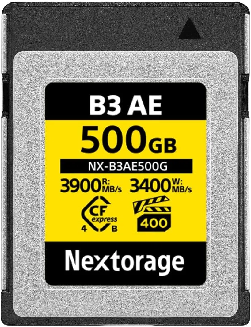 Nextorage Japanese Manufacturer CFexpress 4.0 Type B Memory Card Max Read Speed 3900MB/s Write Speed 3400MB/s NX-B3AE CF Express 4.0 typeb nexstorage (500GB)