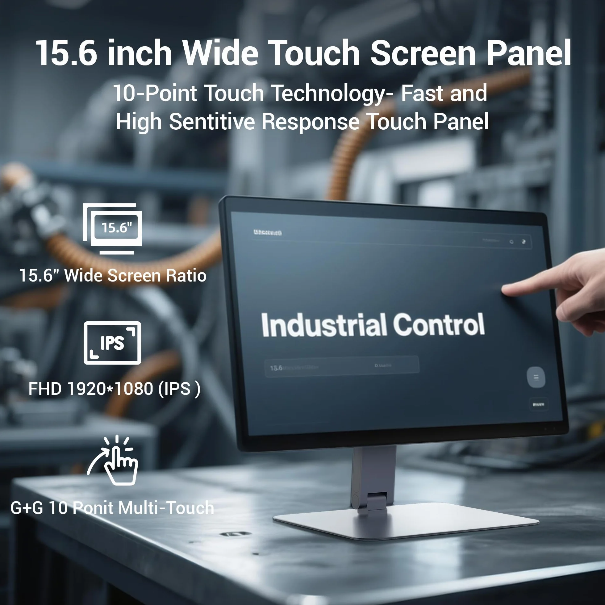 Industrie Panel PC-HEIGAOLAPC Industrie Touch Panel 15.6 Zoll mit Schwenkhalterung, PC-panel All in One Android 12 RK3399 4GB RAM 64GB ROM, 1920*1080 IPS, 1xUSB3,0, 1xUSB2,0, Type-C, HDMI2,0, LAN RJ45