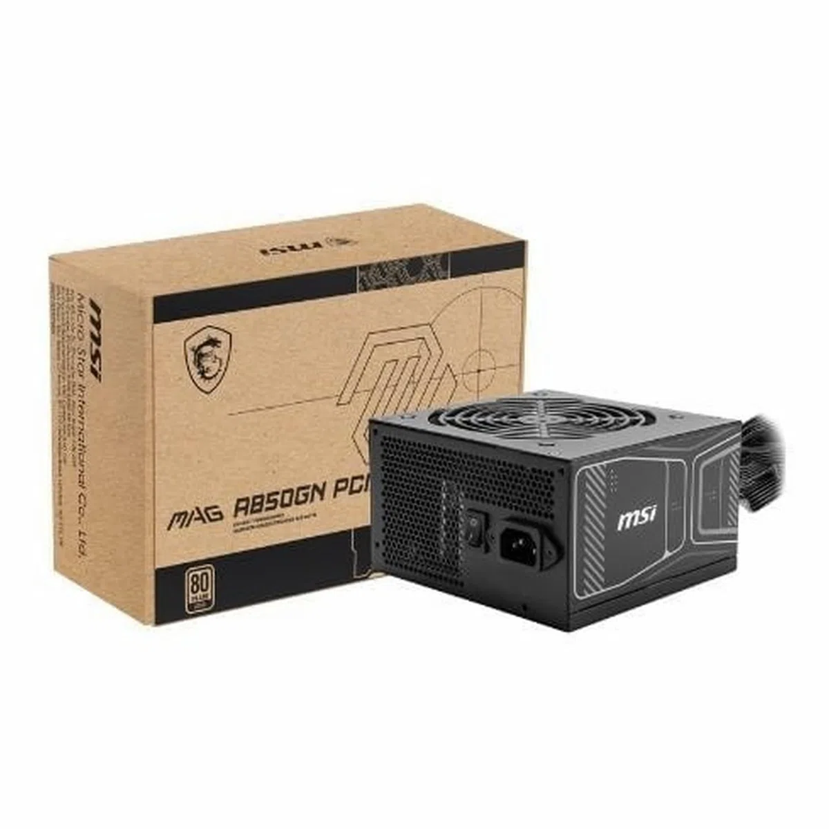 MSI Mag A850Gn Pcie5 Power Supply Unit 850 W 20+4 Pin ATX ATX, 306-7ZPBX11-CE0