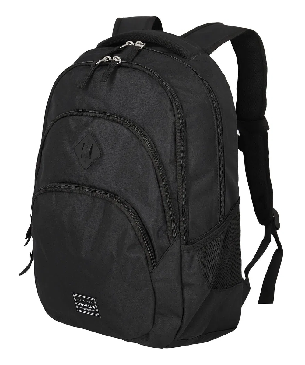 Travelite Handgepäck Rucksack, Laptop Rucksack 15,6 Zoll, BASICS, Daypack, Tagesrucksack mit vielen Fächern, 45 cm, 22 Liter