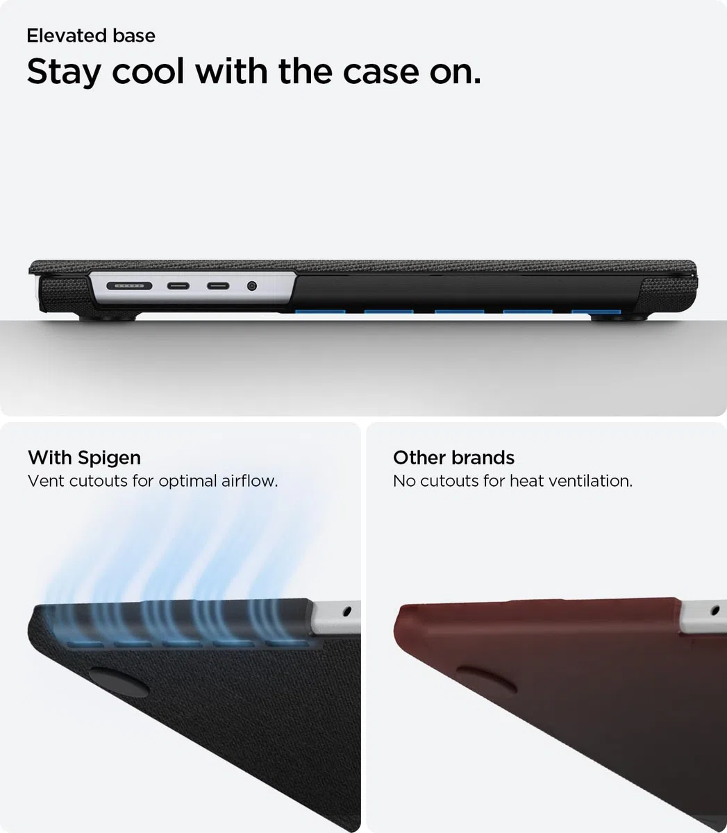 Spigen Urban Fit Hülle Kompatibel mit MacBook Pro 14 Zoll M5 Pro / M5 Max (2026), M5 (2025),M4 / M3 / M2 / M1 Pro/Max Serie (2024/23/21) - Schwarz