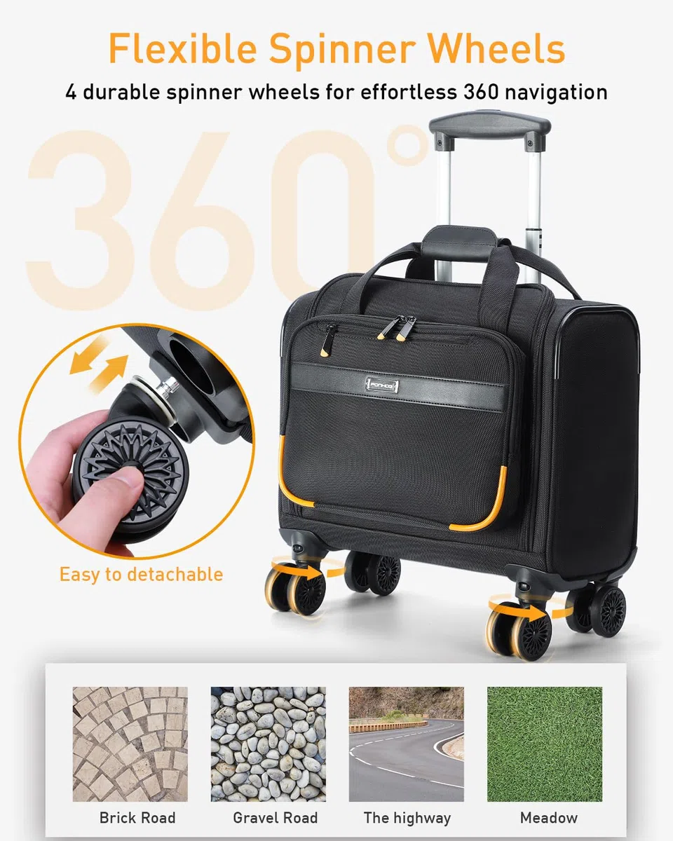 Ponhog Bussiness Trolley Aktenkoffer mit 4 Rollen