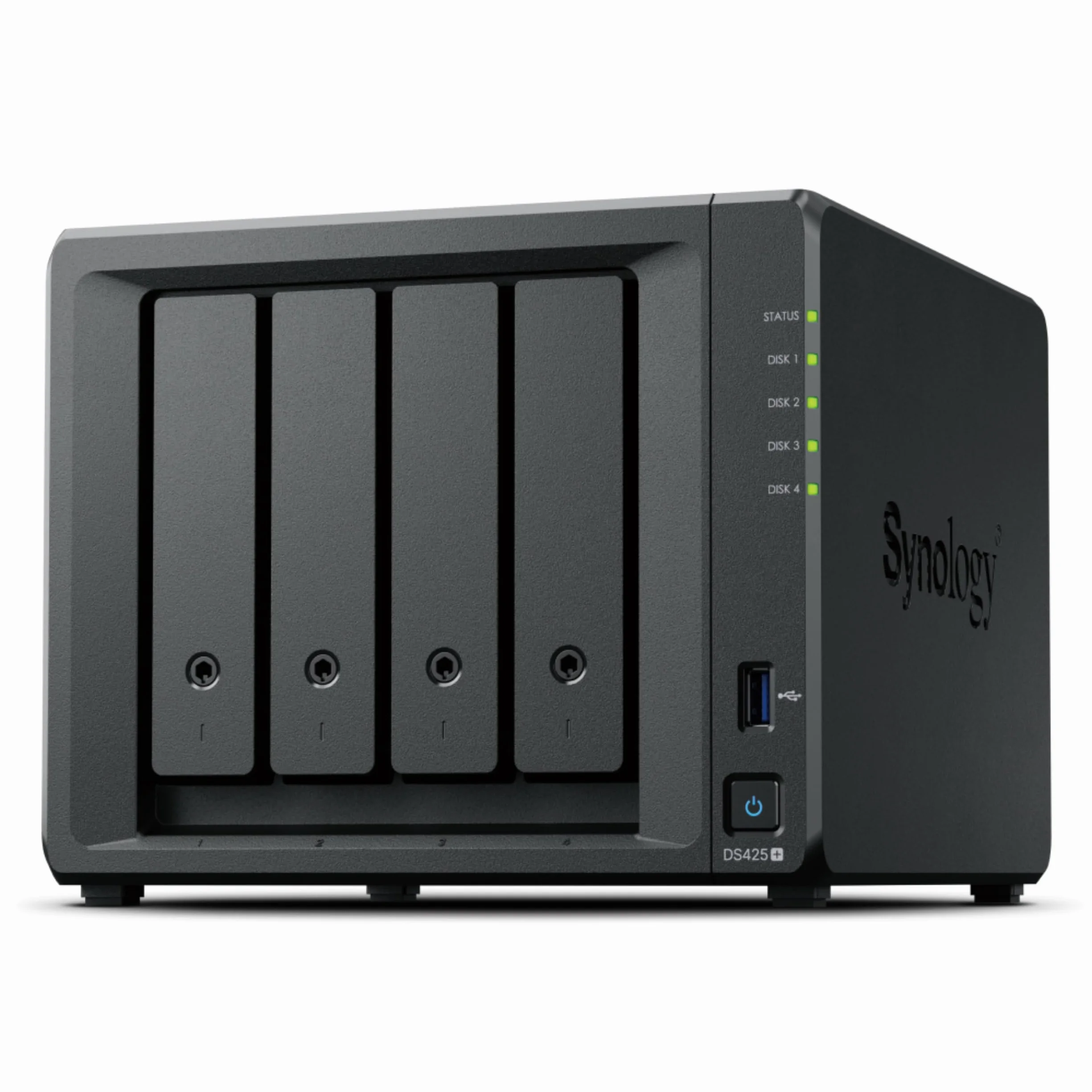 Synology DiskStation DS425+ 4-Bay 3,5" DiskStation ohne Disk Intel Celeron J4125 1x1GbE + 1x2.5GbE 2GB RAM 2xUSB 3.2