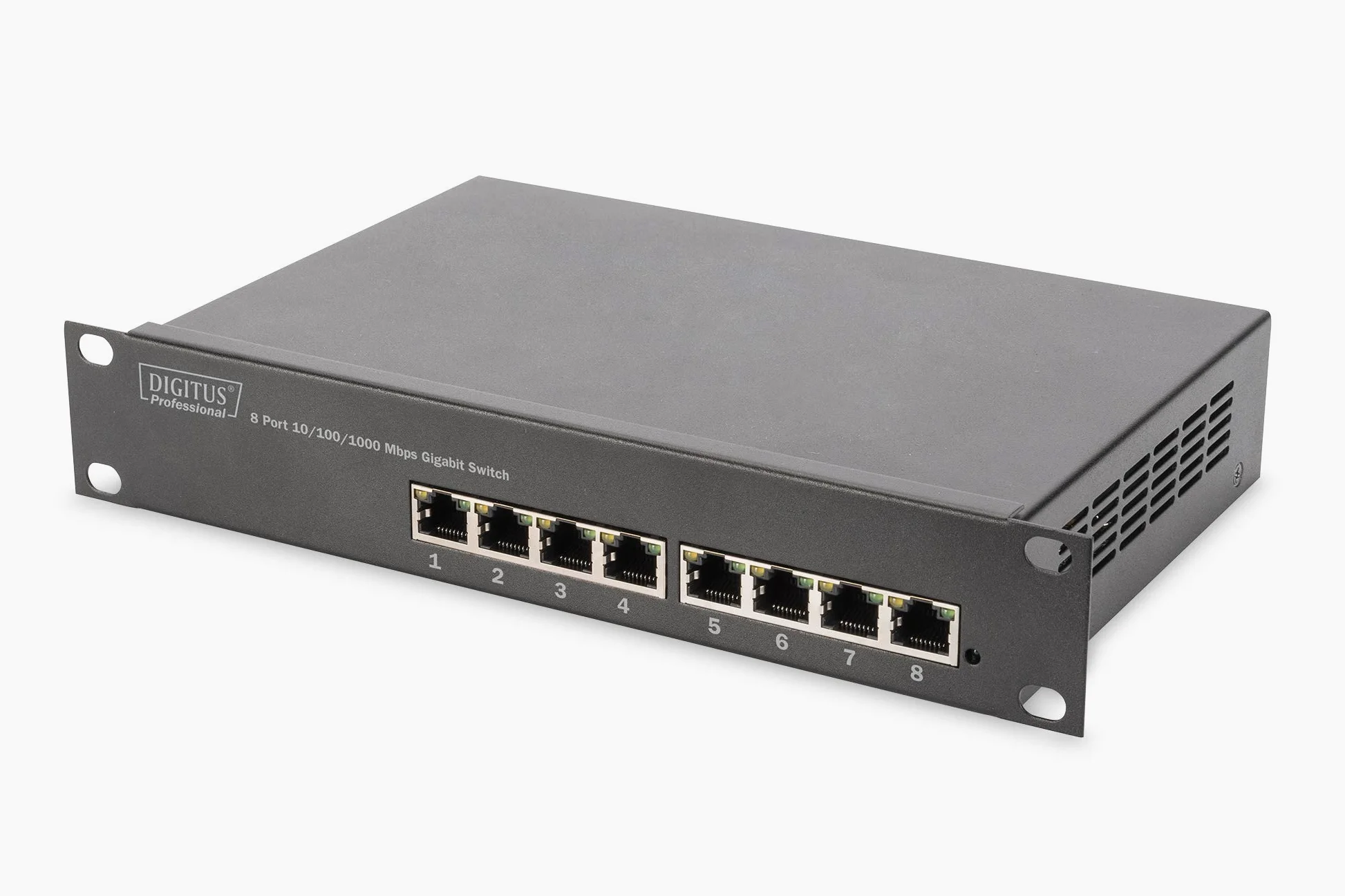 DIGITUS 10-Zoll Set - Netzwerk-Schrank 9HE Grau - Fachboden - Steckdosenleiste - 8-Port Patch-Panel - 8-Port Gigabit-Switch | Netzwerkschrank – Fachboden – Steckdosenleiste – 8-Port Patch-Panel – 8-Port Gigabit-Switch