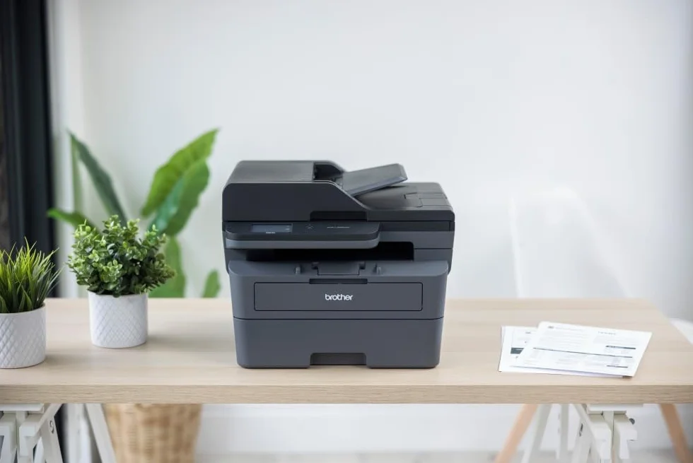 Brother DCP-L2660DW 3-in-1-Multifunktionsgerät Laserdrucker Monochrom, WLAN & LAN, automatischer Vorlageneinzug (ADF) für 50 Blatt, Druckgeschwindigkeit von bis zu 34 Seiten pro Minute