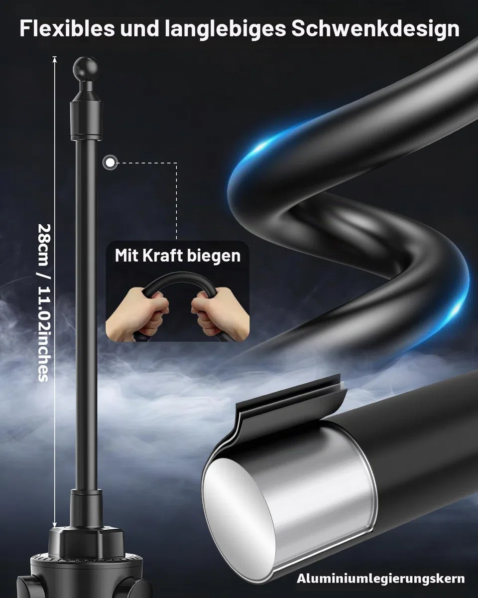 Oilcan Tablethalterungen Auto Becherhalter, Schwanenhals KFZ Tablet Getränkehalter mit Flexible Lang Arm für iPad Pro Air Mini, Samsung Tab, Fire, iPhone 13 Pro Max, 4-12.9" Handys und Tablets