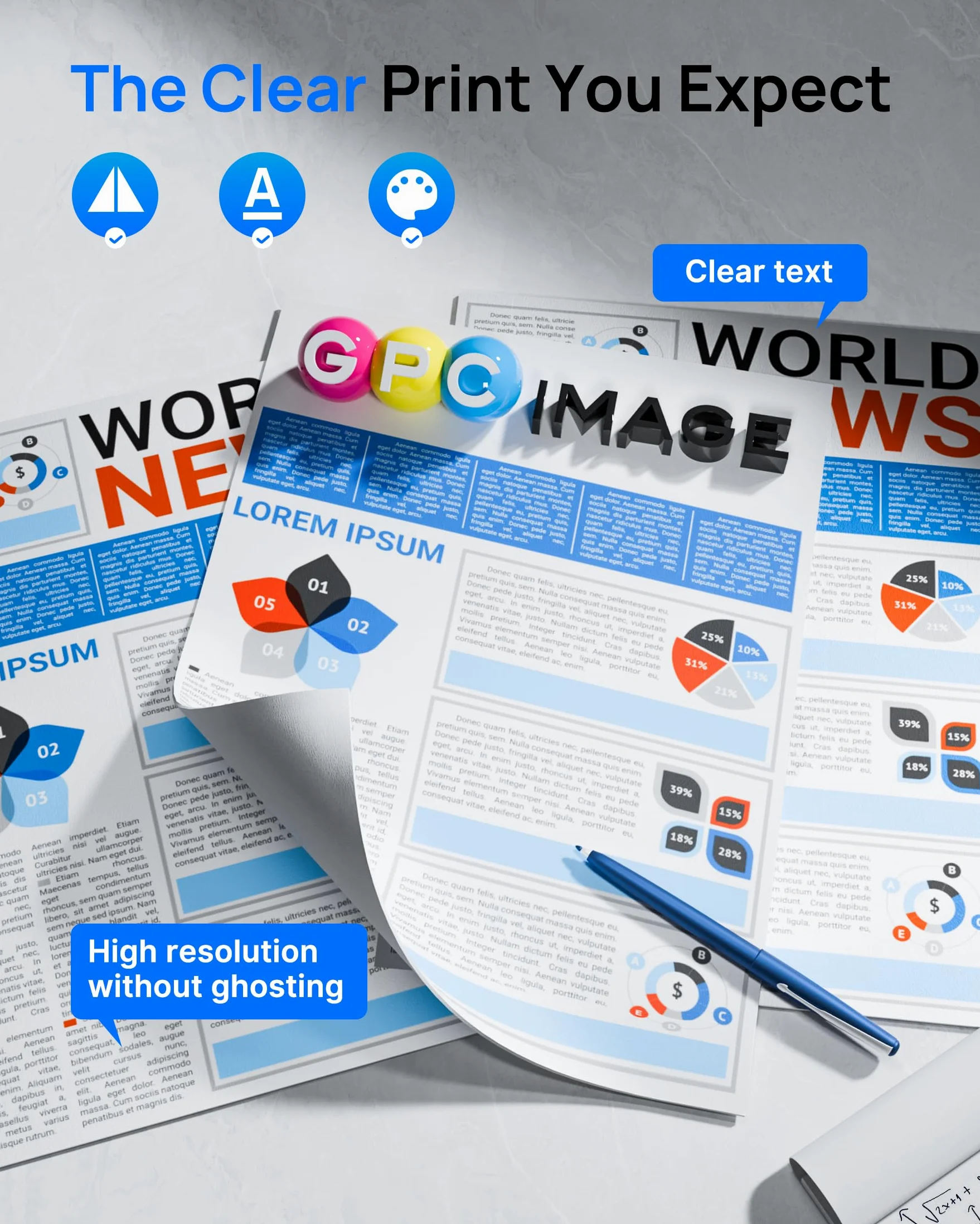 GPC IMAGE 207X mit Chip MFP M283fdw Toner Kompatibel für HP 207X 207A Multipack für HP Color LaserJet Pro MFP M283fdw Toner Schwarz M282nw M255dw M283fdn W2210A W2210X W2211X W2212X W2213X (4er-Pack)