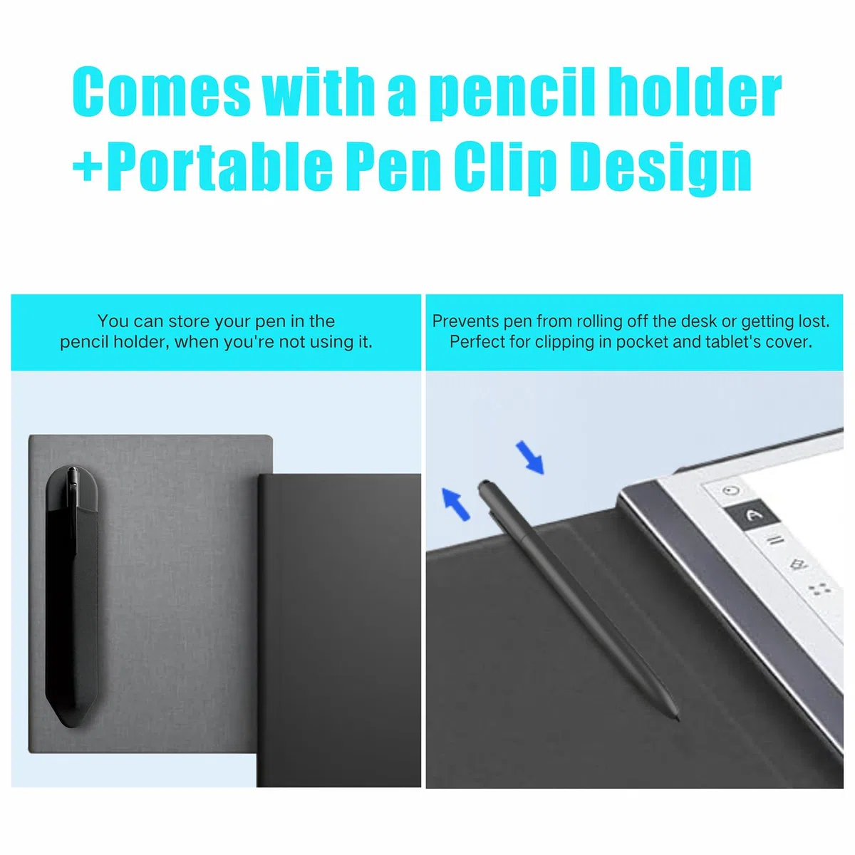 Jvkzaen Remarkable 2 Stifte mit Radiergummi, EMR Stylus Pen mit 4096 Druckstufen, Neigungssensor, Handflächenabweisung, Stifthalter, für bemerkenswerte 2 & 1/Galaxy Tab & Book/BooX/Wacom/Scribe und