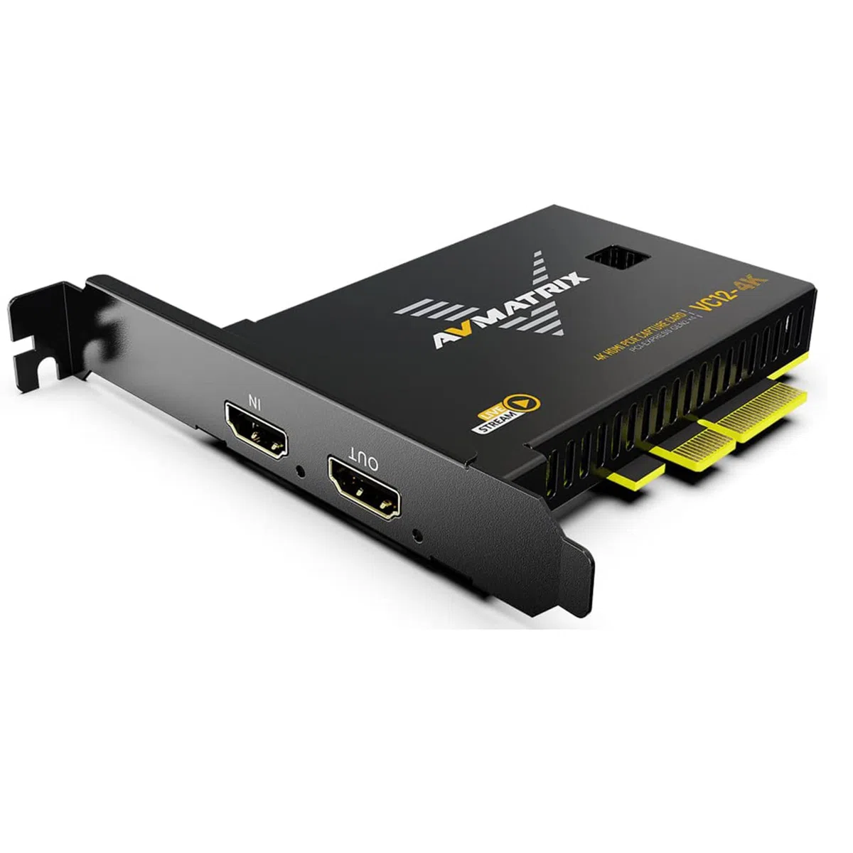 AVMATRIX PCIE Capture Card, 4K60 UHD Passthrough/Capture for Game streamen und aufzeichnen mit Ultra-Low Latency on PS5 PS4/Pro Xbox Series X/S Xbox One X/S in OBS Windows and Linux VC12-4K